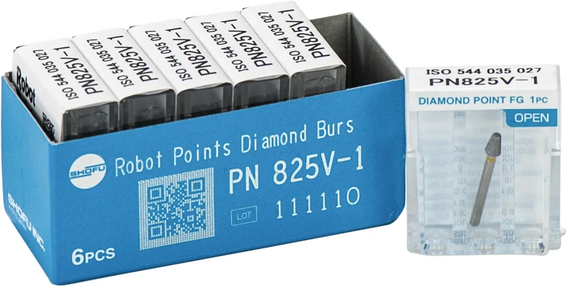 Robot Points FG  Packung  6 Stück gelb extrafein, FG, Figur Konus Kante rund, 3,5 mm, ISO 027