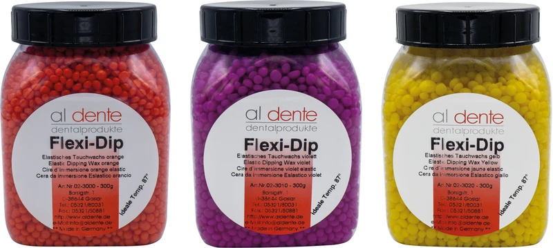 Flexi Dip Tauchwachs  Packung  300 g gelb