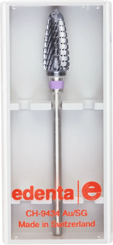 Volcano Fräser Schliff 24  Stück  Spiralverzahnung, violett fein, HP, Figur 274, 14 mm, ISO 060