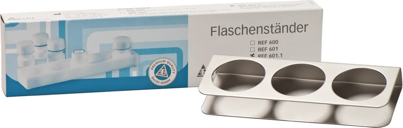 Flaschenständer aus Chromnickelstahl  Stück  für 3 Gläser