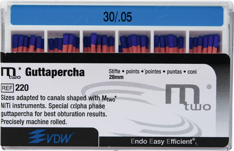 Mtwo® Guttapercha  Packung  60 Stück Taper.05, ISO 030