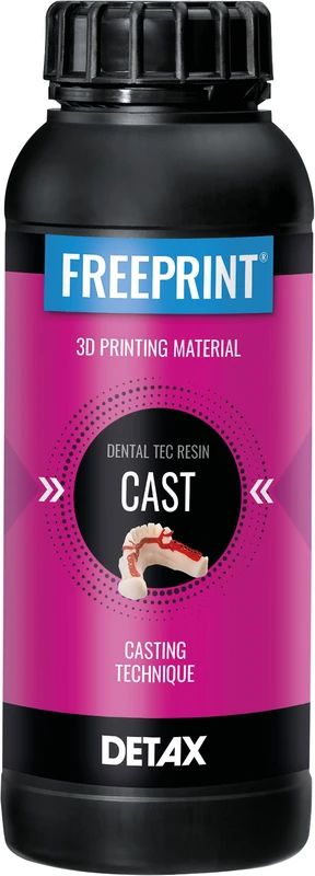 FREEPRINT® cast  Flasche  500 g Kunststoff 385 nm, rot