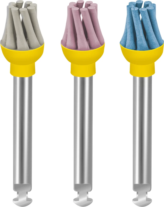 EVE DIAPOL OCCLUFLEX  Set  9 Stück Occluflex ( 3x grau fein, 3 x rosa mittel, 3 x blau grob), RA