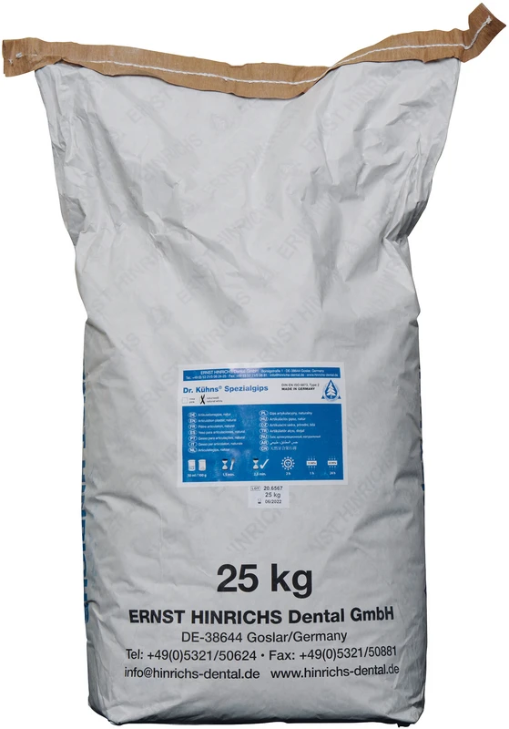 Dr. Kühns® Spezialgips  Sack  25 kg weiß