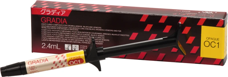 GC GRADIA®  Spritze  2,4 ml Paste opaker OC 1