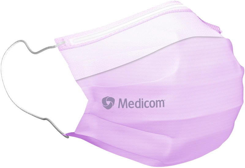 Medicom® SafeMask® SofSkin® fog-free medizinischer Mundschutz  Packung  50 Stück lavendel, mit Ohrschlaufe