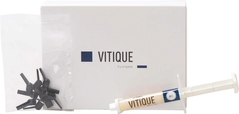 Vitique  Spritze  3,9 g Try-In-Paste A1, 10 Veneer-Tips