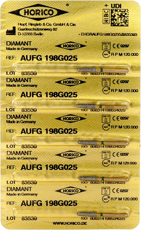 Diamant AuFG 141  Packung  5 Stück grün grob, FG, Figur 001, ISO 025