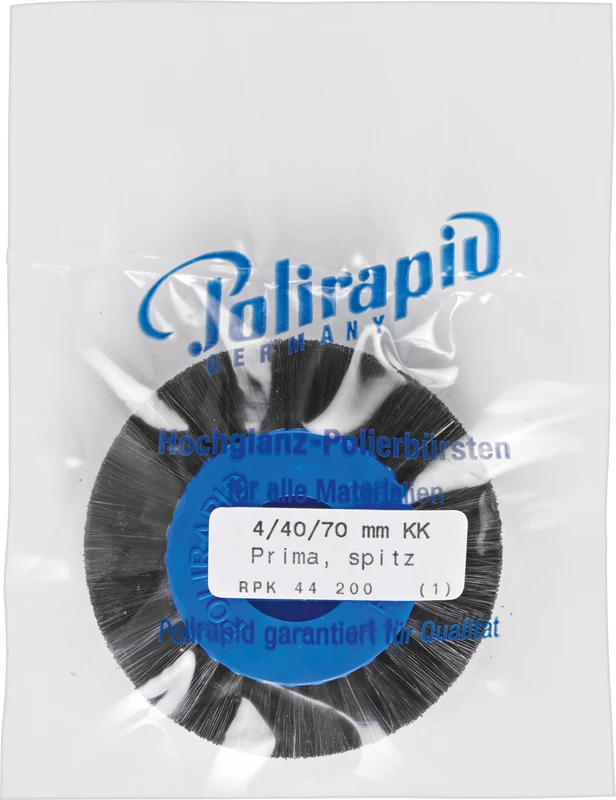 Prima Rundbürsten  Stück  mit KK, 4-reihig, Chungking schwarz spitz, Kern: Ø 40 mm, Außen: Ø 70 mm