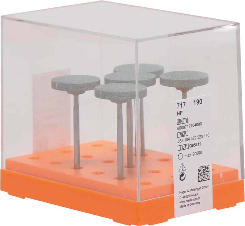 Keramische Schleifer 717  Packung  5 Stück grün mittel, HP, Figur 372, 3 mm, ISO 190