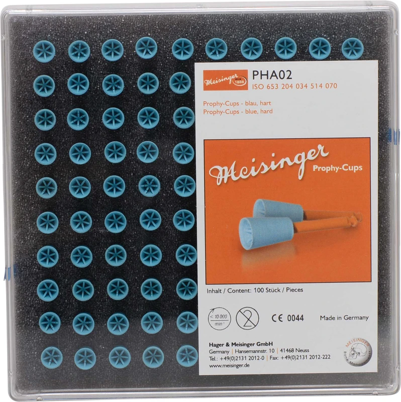 Prophylaxe-Prophy-Cups  Packung  100 Stück blau ISO 070, RA