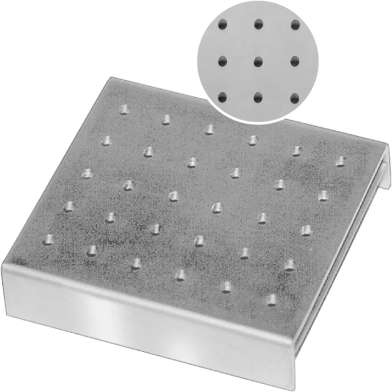 Bohrerständer  Stück  für 30 Bohrer RA Ø 2,4 mm, 65 x 60 x 14 mm