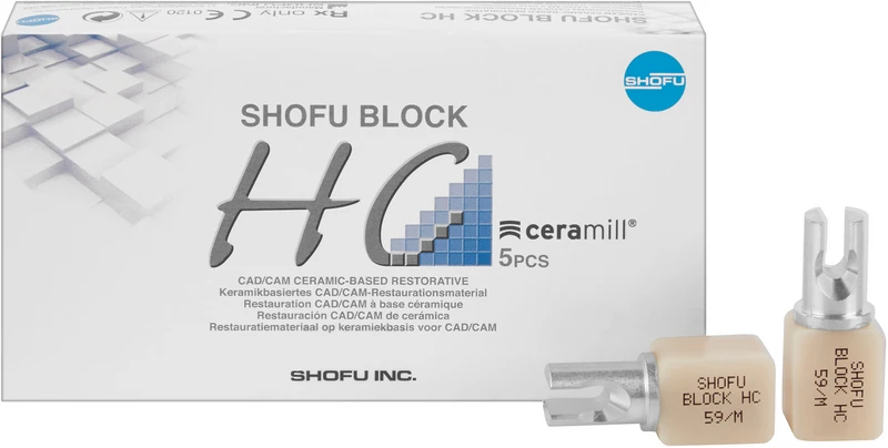 SHOFU BLOCK HC  Packung  5 Stück 59, 1-schichtig, für Ceramill