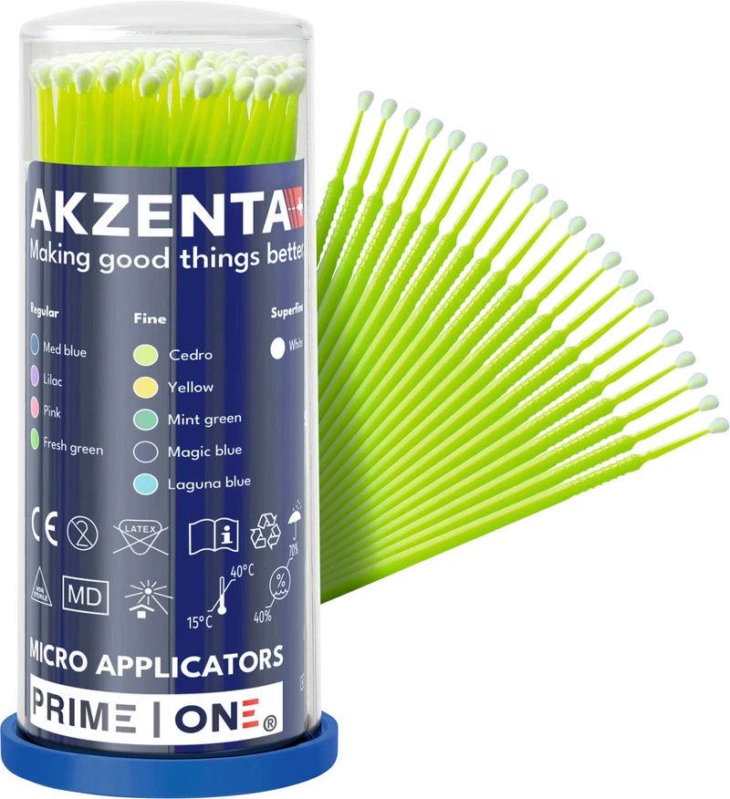 PRIME ONE Mikro-Applikatoren   Box  4 x 100 Stück regular, fresh grün
