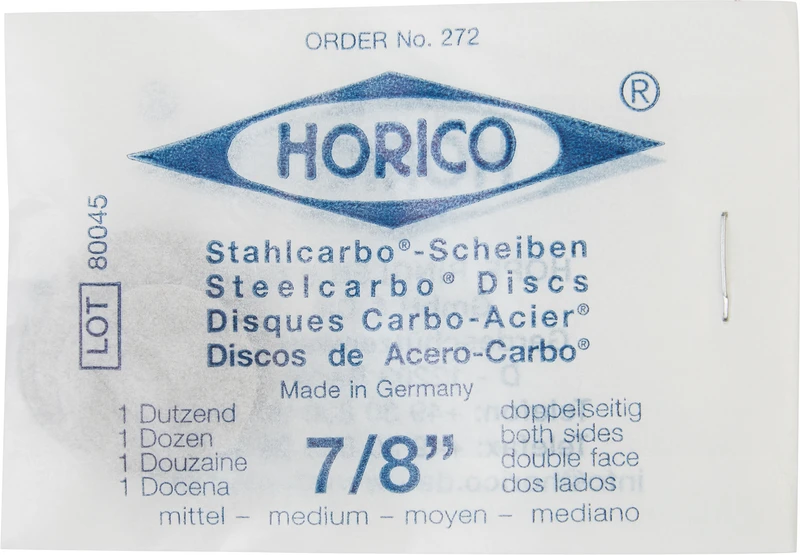 Stahlcarbo®-Scheiben  Packung  12 Stück doppelseitig Ø 22 mm x 0,40 mm