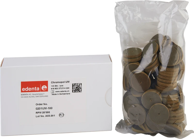 ChromoPol  Packung  100 Stück unmontiert, braun fein, Figur 372, 3 mm, ISO 220