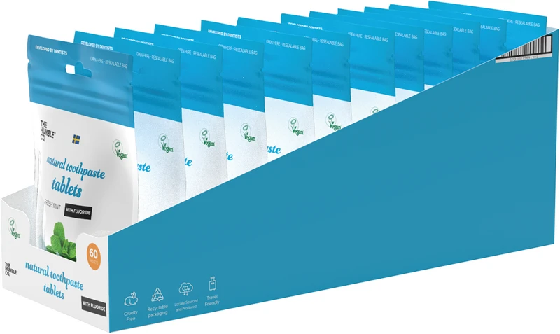 Humble Zahnputztabletten  Packung  60 Stück Minze, mit Fluorid