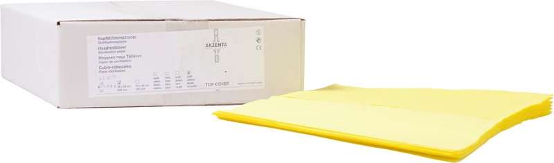 TOP COVER Kopfstützenschoner  Karton  200 Stück gelb, 28 x 28 cm