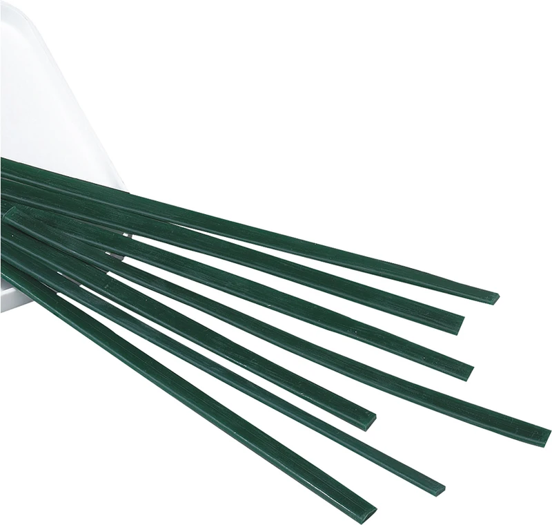 Wachsprofilstäbe  Packung  15 Wachsbügelprofile, 17 cm, 1,8 x 4,2 mm, grün
