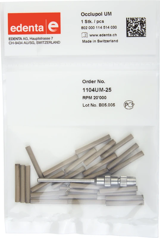 Occlupol  Packung  25 Stück unmontiert, grau, Figur 114, 22 mm, ISO 030