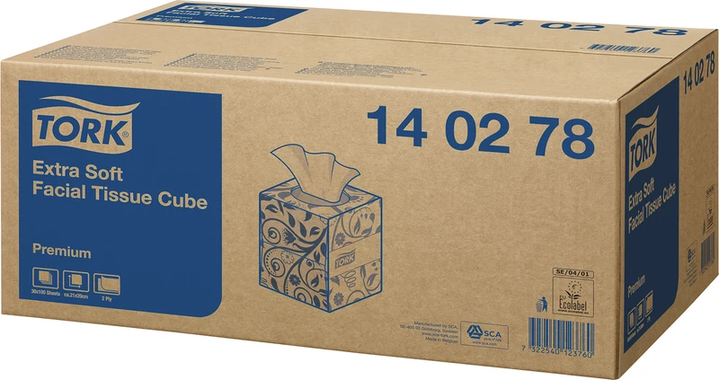 TORK® Premium Kosmetiktuchwürfel   Packung  100 Stück 2-lagig, weiß