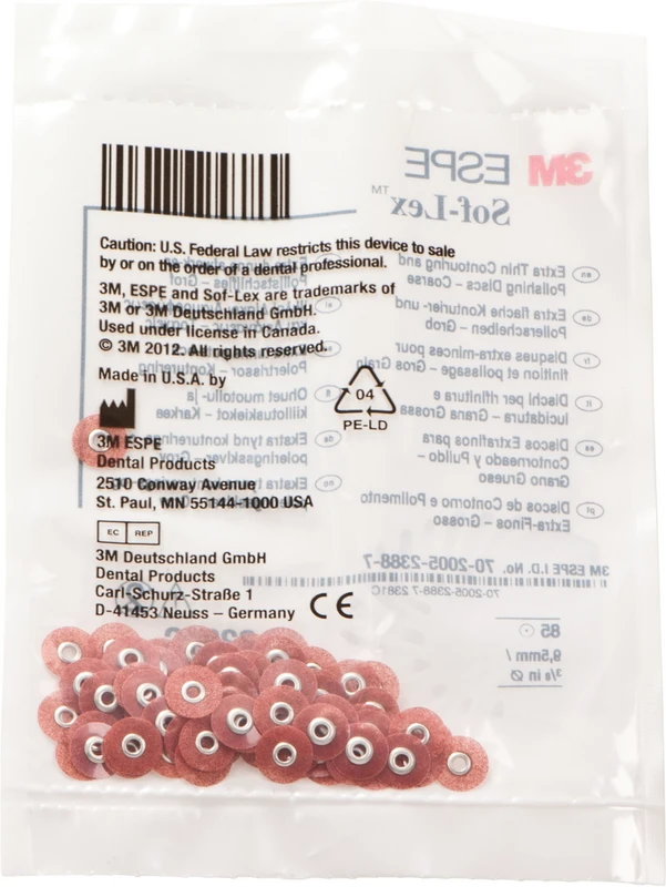 Sof-Lex Ausarbeitungs- und Polierscheiben  Packung  85 Scheiben XT Ø 9,5 mm, grob