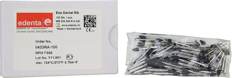 Exa Dental  Packung  100 Stück schwarz, RA, Figur 243, 6 mm, ISO 030