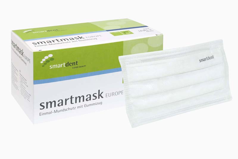 smartmask EUROPE  Packung  50 Stück weiß mit Gummizug