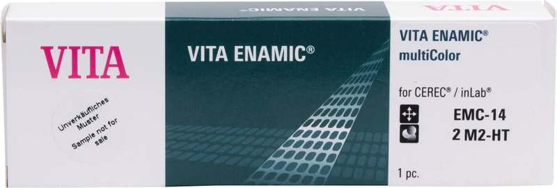 VITA ENAMIC® multiColor for Cerec®\inLab® VITA SYSTEM 3D-MASTER®   Sample Set  1 Block multiColor f. Cerec\inLab., 1 VITA ENAMIC Polishing Sample Set, 1 Verarbeitungsanleitung