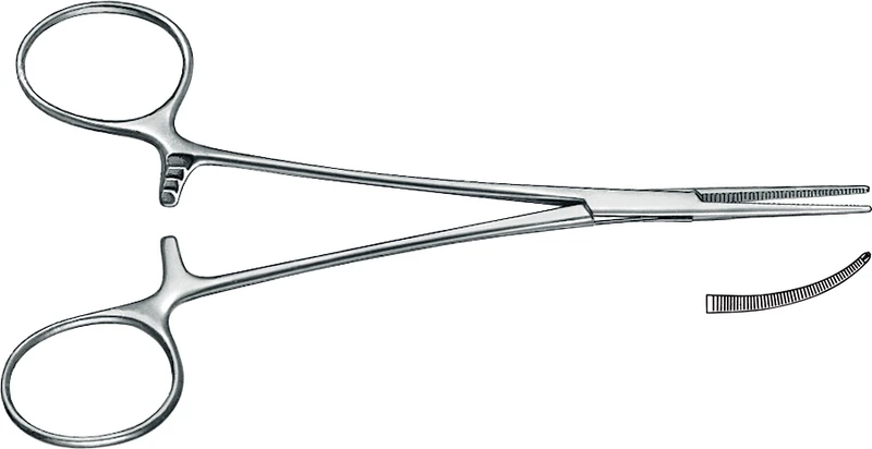 Arterienklemme nach Leriche  Stück  13-329-15-07, 15 cm, gebogen