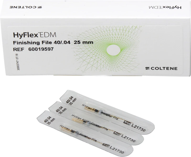 HyFlex EDM NiTi-Feilen  Packung  3 Finishing Feilen 25 mm, Taper.04 ISO 040