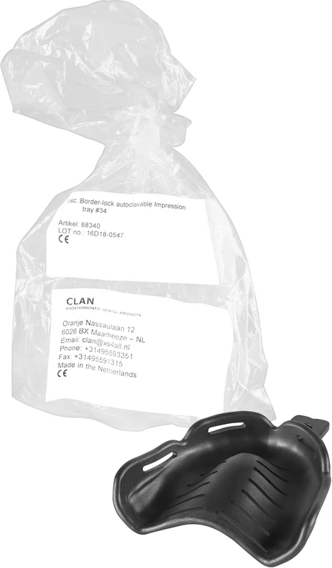 Abdrucklöffel Border  Stück  autoklavierbar, unbezahnt, Nr. 34