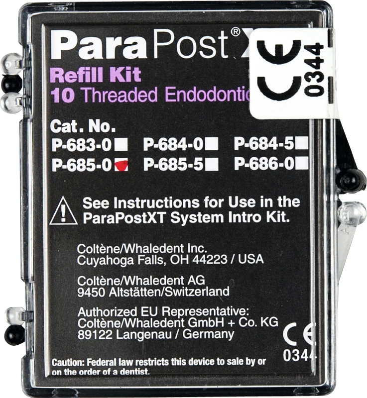 ParaPost® XT Titanstifte  Nachfüllpackung  10 Stück Ø 1,25 mm, rot