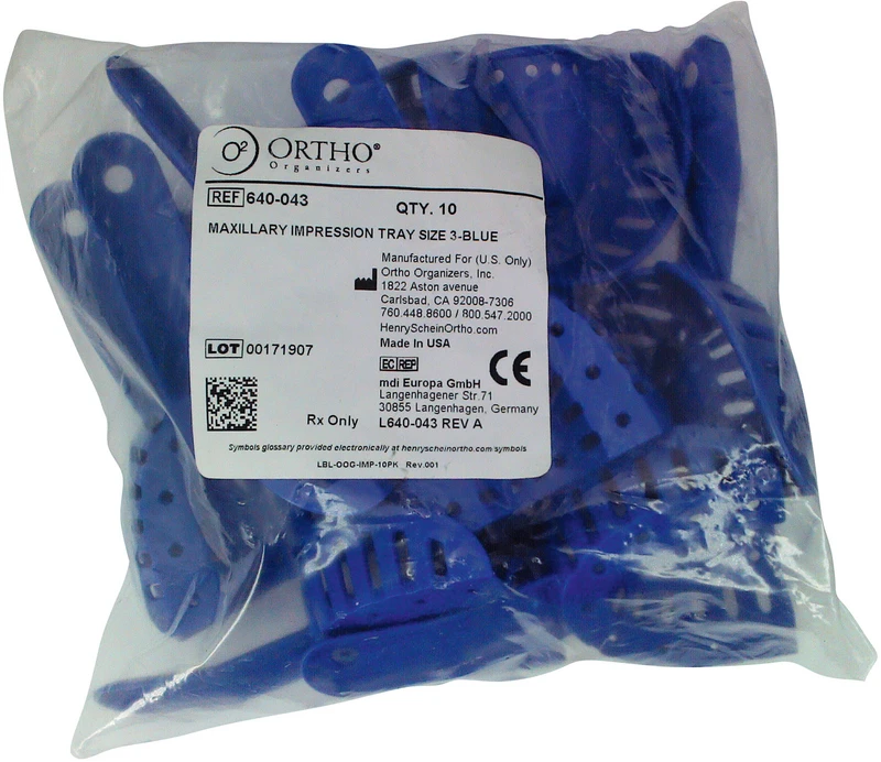 ABFORMLÖFFEL  Packung  10 Stück OK, Gr. 3, blau