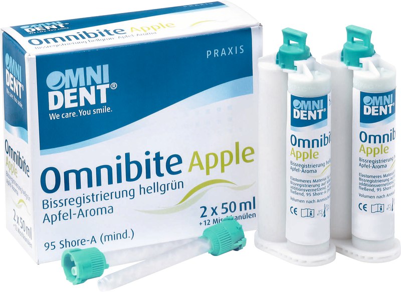 Omnibite Apple  Packung  2 x 50 ml Doppelkartusche, 12 Mischkanülen