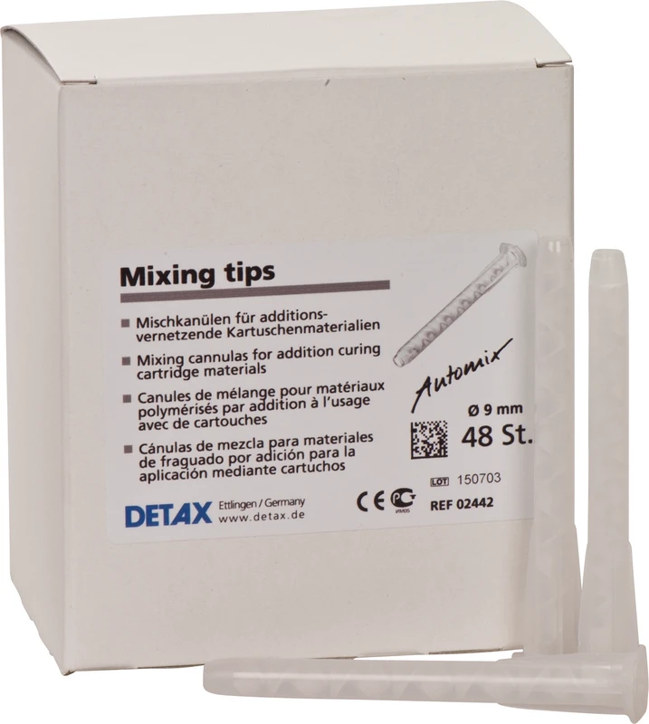 DETAX Mischkanülen 9 mm  Packung  48 Stück 9 mm