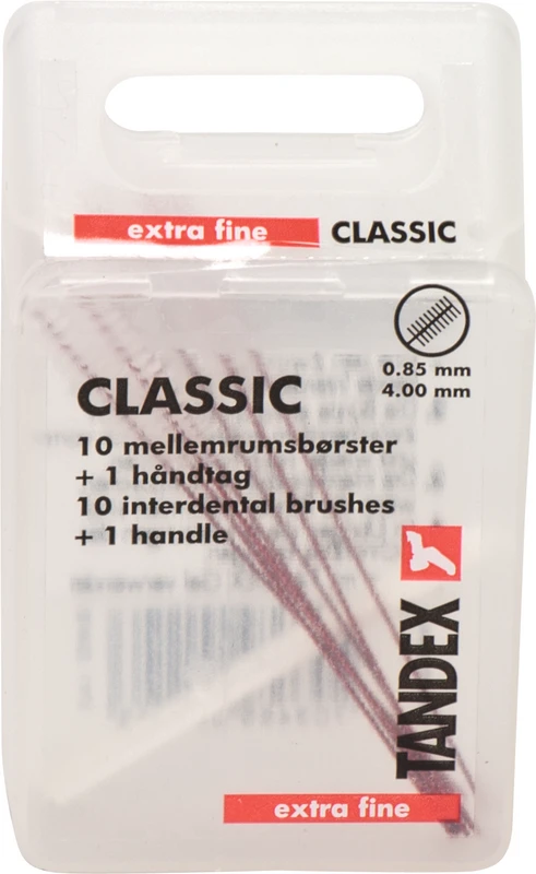 CLASSIC Interdentalbürsten  Packung  10 Stück rot, Ø 0,85 mm