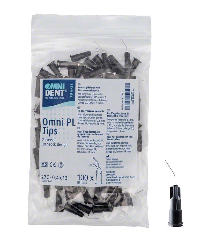 Omni PL Tips  Beutel  100 Stück L 13 mm, Ø 0,4 mm, 30°, G27