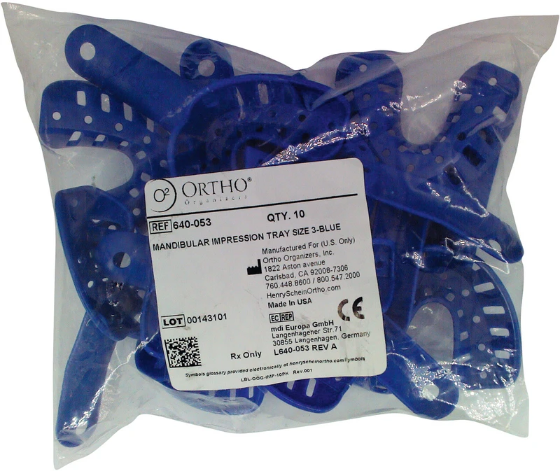 ABFORMLÖFFEL  Packung  10 Stück UK, Gr. 3, blau