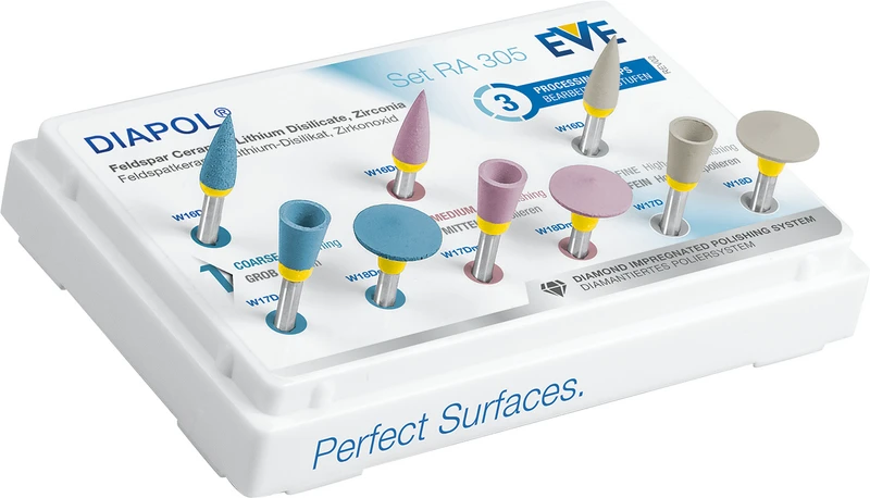 EVE DIAPOL®  Set  9 Stück (3 x blau, 3 x rosa, 3 x grau), RA, Kelch, Linse, Spitze