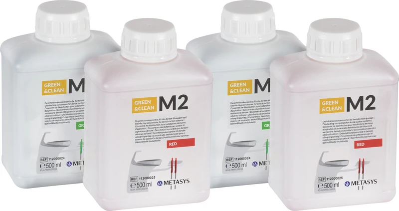 GREEN&CLEAN M2  Nachfüllpackung  4 x 500 ml Flasche (rot, grün)