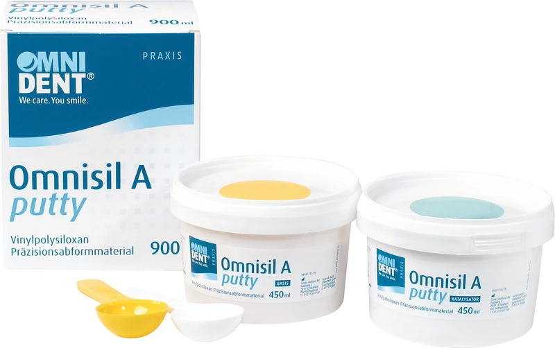 Omnisil A Putty  Packung  2 x 450 ml Knetmaterial (gelb, grau)