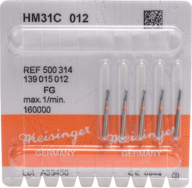 Spezialbohrer HM 31C  Packung  5 Stück Querhiebverz., orange, FG, Figur 139, 4,1 mm, ISO 012