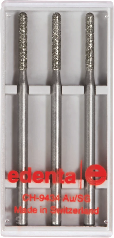 Diamanten 842R  Packung  3 Stück Standard, HP, Figur 143, Zylinder rund, 12 mm, ISO 018