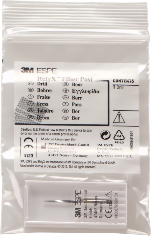 RelyX Fiber Post 3D Wurzelstiftbohrer  Stück  Größe 1 Ø 1,3 mm gelb