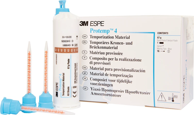 Protemp 4  Packung  50 ml Kartusche A3, 16 Mischkanülen blau