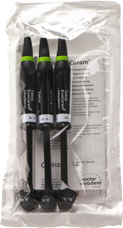 Tetric® EvoCeram  Packung  3 x 3 g Spritze bleach XL