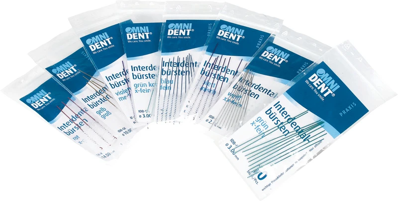 Interdentalbürsten  Beutel  10 Stück blau, fein