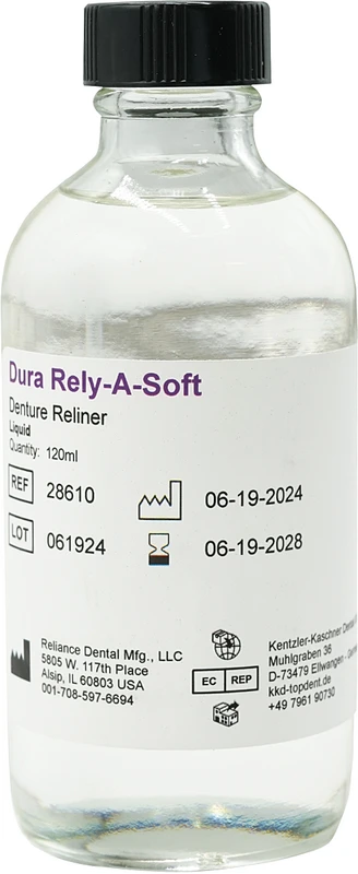Dura Rely-A-Soft  Soft Denture Liner   Packung  120 ml Flüssigkeit