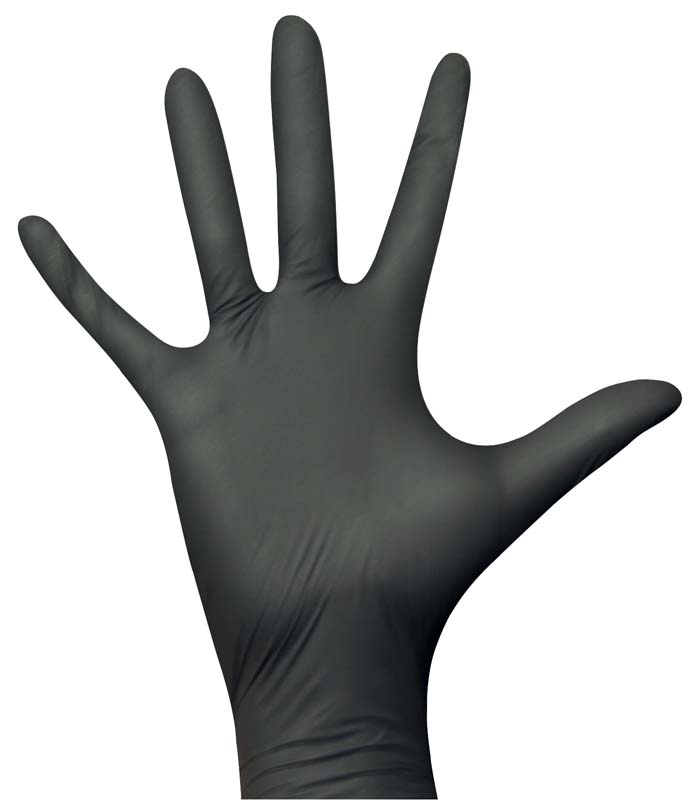 Monoart® Einmalhandschuhe Nitril  Packung  100 Stück puderfrei, schwarz, S